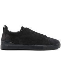 Zegna - Triple Stitch Suède Sneakers - Lyst