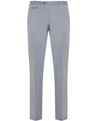 Corneliani - Pressed-Crease Tapered Trousers - Lyst