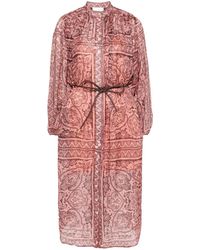Zimmermann - Ottie Midikleid Mit Paisley-Print - Lyst