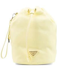 Prada - Logo-Plaque Tote Bag - Lyst