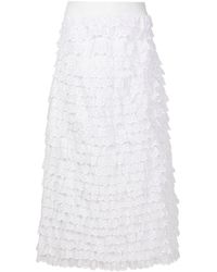 Olympiah - High-waisted Ruffled Cotton Skirt - Lyst