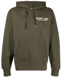 Helmut Lang - Logo Print Hooded Sweatshirt - Lyst