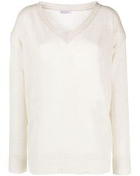 Brunello Cucinelli - V-neck Knitted Top - Lyst