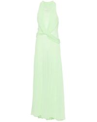Genny - Pleated Twist-Detail Maxi Dress - Lyst