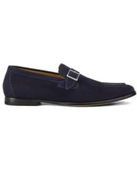 Doucal's - Single-Buckle Suede Loafers - Lyst