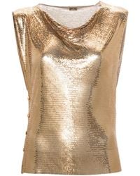 Rabanne - Chainmail Cowl-neck Tank Top - Lyst