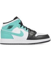 Nike - 1 Mid Tropical Twist Igloo Leather High-Top Sneakers - Lyst