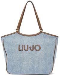Liu Jo - Large Denim Tote Bag - Lyst