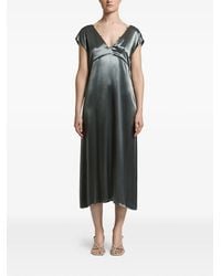 Peserico - Chain-Link Satin Midi Dress - Lyst