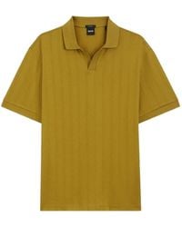 BOSS - C-Ponti Cotton-Jacquard Polo Shirt With Johnny Collar - Lyst