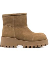 SERGIO MORETTI FIRENZE - Suede Chunky-Sole Ankle Boots - Lyst