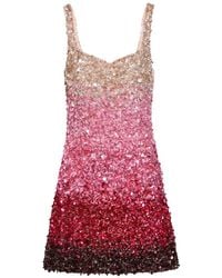Alice + Olivia - Eve Dégradé Sequin-Embellished Mini Dress - Lyst
