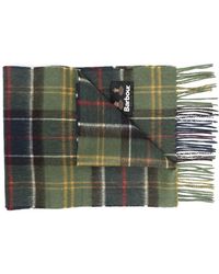 Barbour - Wool Scarf With Tartan Motif - Lyst