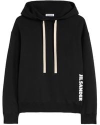 Jil Sander - Sudadera De Algodón Con Capucha Y Logo - Lyst