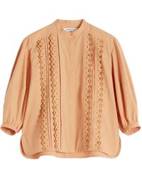 Maison Kitsuné - Embroidered Long-Sleeved Shirt - Lyst