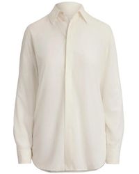 Ralph Lauren - Adrien Embellished Silk Shirt - Lyst