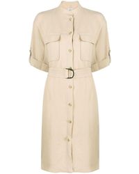 Woolrich - Belted Short Shirt Dress - Lyst