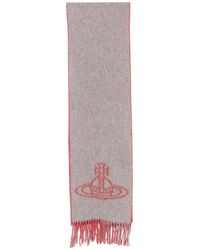 Vivienne Westwood - Orb-Intarsia Fringed Scarf - Lyst