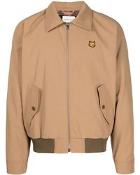 Maison Kitsuné - Bold Fox Head-Appliqué Gabardine Jacket - Lyst