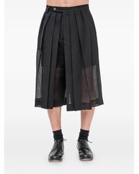 Setchu - Hakama Semi-Sheer Cropped Trousers - Lyst