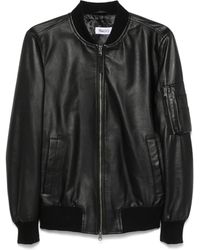Eraldo - Leather Bomber Jacket - Lyst