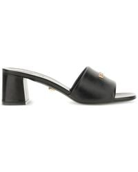 Versace - Logo-Plaque Sandals - Lyst