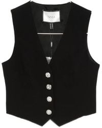 Nissa - Chaleco Con Botones De Joyas - Lyst