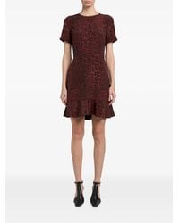 Stella McCartney - Leopard-Print Ruffled Mini Dress - Lyst