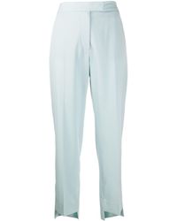 Stella McCartney ハイウエスト スリムパンツ - ブルー