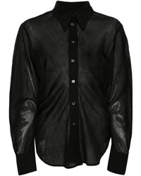 LVIR - Semi-sheer Wool Blend Shirt - Lyst