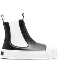 Moschino - Slip-on Two-tone Boots - Lyst