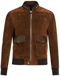 Tom Ford - Ribbed-edge Suede Jacket - Lyst