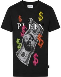 Philipp Plein - Jersey T-Shirt Plein Dollars - Lyst