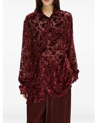 Ann Demeulemeester - Elisabeth Floral-Devoré Shirt - Lyst
