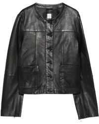 Bully - Buttoned Leather Jacket - Lyst