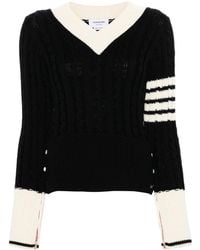 Thom Browne - 4-Bar Cable-Knit Jumper - Lyst
