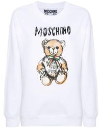 Moschino - Sweat en coton à logo Teddy Bear - Lyst