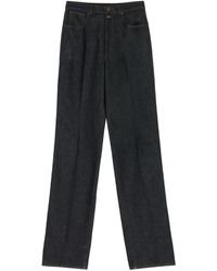 Lemaire - High-Waist-Hose Mit Bundfalten - Lyst