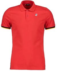 K-Way - Polo Con Bordi A Contrasto - Lyst