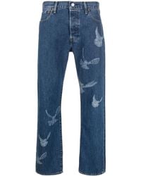 Levi's - Logo-Patch Straight-Leg Jeans - Lyst