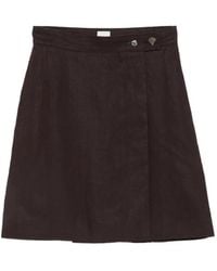 Paul Smith - Button-Fastening A-Line Mini Skirt - Lyst