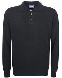Drumohr - Long-Sleeve Knitted Polo Shirt - Lyst