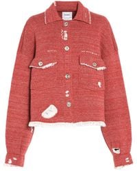 Barrie - Fringed Denim Jacket - Lyst