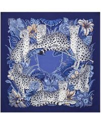 Ferragamo - Cheetah-Print Silk Scarf - Lyst