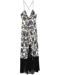Sandro - Midikleid Mit Blumen-Print - Lyst