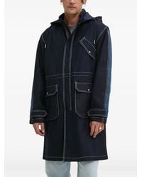 Desigual - Parka con capucha y panel vaquero - Lyst