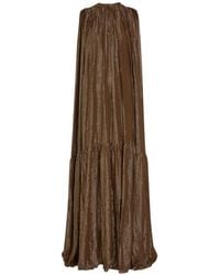Petar Petrov - Metallic-Stripe Tiered Maxi Dress - Lyst