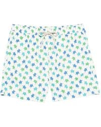 MC2 Saint Barth - Lighting Micro Turtle-Print Drawstring Swim Shorts - Lyst