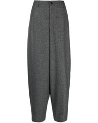 Closed - Check-pattern Tapered Trousers - Lyst
