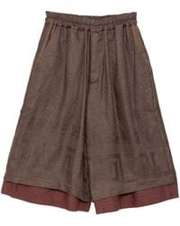 By Walid - Embroidered Layered Shorts - Lyst